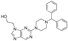 9-(2-Hydroxyethyl)-2-[4-(diphenylmethyl)-1-piperazinyl]-9H-purine CAS#: 24926-68-9