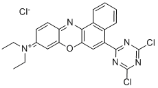 9-Diethylamino-5-(4,6-dichloro-s-triazinyl)-9H-benzo[a]phenoxazine Chloride CAS#: 28249-90-3