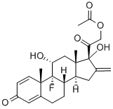 9-fluoro-11beta,17,21-trihydroxy-16-methylenepregna-1,4-diene-3,20-dione 21-acetate CAS#: 1255-35-2