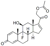 9-fluoro-11beta,21-dihydroxypregna-1,4,16-triene-3,20-dione 21-acetate CAS#: 1250-85-7