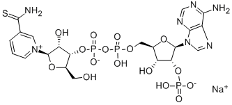 ADENOSINE 5'-(TRIHYDROGEN DIPHOSATE), 2'-(SODIUM HYDROGEN PHOSPHATE), P',5'-ESTER WITH 3-(AMINOTHIOXOMETHYL)-1-BETA-D-RIBOFURANOSYLPYRIDIUM INNER SALT CAS#: 19254-05-8