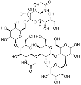ALPHA-NEUNAC-[2->6]-BETA-GAL-[1->4]-BETA-GLCNAC-[1->3]-BETA-GAL-[1->4]-[ALPHA-FUC-(1->3)]-GLC CAS#: 111216-36-5