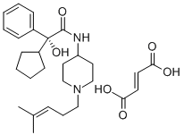 (AR)-A-CYCLOPENTYL-A-HYDROXY-N-[1-(4-METHYL-3-PENTENYL)-4-PIPERIDINYL]BENZENEACETAMIDE FUMARATE CAS#: 244277-89-2