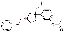 Acetic acid 3-(1-phenethyl-3-propyl-3-pyrrolidinyl)phenyl ester CAS#: 13712-53-3