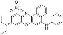 Ammonium, (5-anilino-9H-benzo(a)phenoxazin-9-ylidene)diethyl-, nitrate CAS#: 20816-95-9