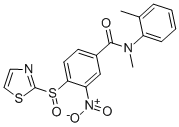BENZAMIDE, N-METHYL-N-(2-METHYLPHENYL)-3-NITRO-4-(2-THIAZOLYLSULFINYL)- CAS#: 217438-17-0