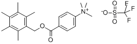 BENZENAMINIUM, N,N,N-TRIMETHYL-4-[[(PENTAMETHYLPHENYL)METHOXY]CARBONYL]-, SALT WITH TRIFLUOROMETHANESULFONIC ACID CAS#: 223699-69-2