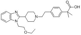 BENZENEACETIC ACID, 4-(2-(4-(1-(2-ETHOXYETHYL)-1H-BENZIMIDAZOL-2-YL)-1-PIPERIDINYL)ETHYL-ALPHA, ALPHA-DIMETHYL- CAS#: 202189-78-4