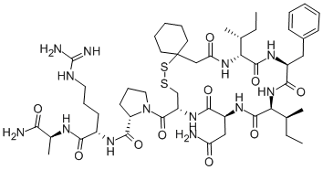 BETA-MERCAPTO-BETA,BETA-CYCLOPENTAMETHYLENE-PROPIONYL-D-ILE-PHE-ILE-ASN-CYS-PRO-ARG-ALA-NH2 CAS#: 114455-29-7