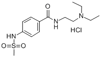 Benzamide, N-(2-(diethylamino)ethyl)-4-((methylsulfonyl)amino)-, monoh ydrochloride CAS#: 101526-62-9