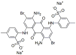 Benzenesulfonic acid, 2,2'-[(4,8-diamino-3,7-dibromo- 9,10-dihydro-9,10-dioxo-1,5-anthracenediyl)diimino ]bis[5-methyl-, disodium salt CAS#: 10130-53-7
