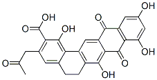 Benzo(a)naphthacene-2-carboxylic acid, 5,6,8,13-tetrahydro-1,7,9,11-te trahydroxy-8,13-dioxo-3-(2-oxopropyl)- CAS#: 103370-21-4
