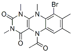 Benzo[g]pteridine-2,4(1H,3H)-dione,  5-acetyl-9-bromo-5,10-dihydro-1,3,7,8,10-pentamethyl- CAS#: 27256-87-7