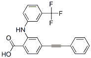 Benzoic  acid,  4-(phenylethynyl)-2-[[3-(trifluoromethyl)phenyl]amino]-  (9CI) CAS#: 228581-78-0