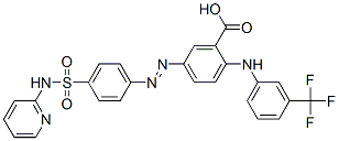 Benzoic  acid,  5-[[4-[(2-pyridinylamino)sulfonyl]phenyl]azo]-2-[[3-(trifluoromethyl)phenyl]amino]-  (9CI) CAS#: 110691-18-4