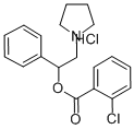 Benzoic acid, o-chloro-, alpha-(1-pyrrolidinylmethyl)benzyl ester, hyd rochloride CAS#: 109938-92-3