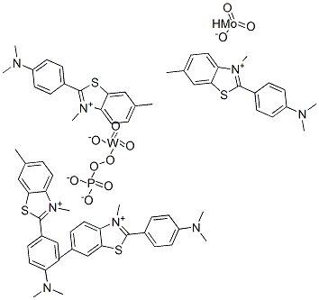 Benzothiazolium, 2-[4-(dimethylamino)phenyl]-3,6-dimethyl-, molybdatetungstatephosphate CAS#: 1326-11-0