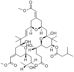 Butanoic acid, 3-methyl-, (1S,3S,5Z,7R,8E,11R,13E,15S,17R,21R,23R,25S)-1,11,21-trihydroxy-17-(1R)-1-hydroxyethyl-5,13-bis(2-methoxy-2-oxoethylidene)-10,10,26,26-tetramethyl-19-oxo-18,27,28,29-tetraoxatetracyclo21.3.1.13,7.111,15nonacos-8-en-25-yl ester CAS#: 102580-65-4