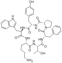 CYCLO(D-TRP-LYS-THR-PHE-PRO-TYR) CAS#: 102129-69-1