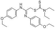Carbamodithioic acid, diethyl-, 2-((4-ethoxyphenyl)amino)-2-((4-ethoxy phenyl)imino)ethyl ester CAS#: 105858-95-5