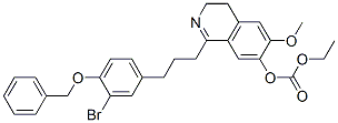 Carbonic  acid,  1-[3-[4-(benzyloxy)-3-bromophenyl]propyl]-3,4-dihydro-6-methoxy-7-isoquinolyl  ethyl  ester  (8CI) CAS#: 22320-18-9