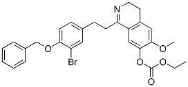 Carbonic  acid,  1-[4-(benzyloxy)-3-bromophenethyl]-3,4-dihydro-6-methoxy-7-isoquinolyl  ethyl  ester  (8CI) CAS#: 20146-14-9
