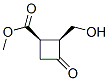 Cyclobutanecarboxylic acid, 2-(hydroxymethyl)-3-oxo-, methyl ester, cis- (9CI) CAS#: 112139-39-6