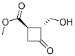 Cyclobutanecarboxylic acid, 2-(hydroxymethyl)-3-oxo-, methyl ester, trans- (9CI) CAS#: 112139-40-9