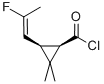 Cyclopropanecarbonyl chloride, 3-[(1E)-2-fluoro-1-propenyl]-2,2-dimethyl-, (1R,3S)- (9CI) CAS#: 228702-75-8