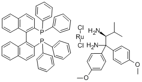 DICHLORO[(S)-2,2'-BIS(DIPHENYLPHOSPHINO)-1,1'-BINAPHTHYL][(S)-1,1-BIS(P-METHOXYPHENYL)-2-ISOPROPYLETHANE-1,2-DIAMINE]RUTHENIUM(II) CAS#: 212143-24-3
