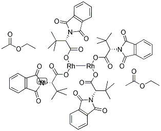 DIRHODIUM TETRAKIS[N-PHTHALOYL-(S)-TERT-LEUCINATE] BIS(ETHYL ACETATE) ADDUCT CAS#: 154090-43-4