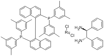 Dichloro{(S)-(-)-2,2'-bis[di(3,5-xylyl)phosphino]-1,1'-binaphthyl}[(1S,2S)-(-)-1,2-diphenylethylenediamine]ruthenium(II) CAS#: 220114-03-4