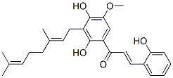 (E)-1-[3-[(E)-3,7-Dimethyl-2,6-octadienyl]-2,4-dihydroxy-5-methoxyphenyl]-3-(2-hydroxyphenyl)-2-propen-1-one CAS#: 25146-22-9