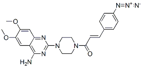 (E)-1-[4-(4-amino-6,7-dimethoxy-quinazolin-2-yl)piperazin-1-yl]-3-(4-a zidophenyl)prop-2-en-1-one CAS#: 102714-70-5