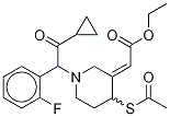 (E)-[4-(Acetylthio)-1-[2-cyclopropyl-1-(2-fluorophenyl)-2-oxoethyl]-3-piperidinylidene]acetic Acid Ethyl Ester (Mixture of Diastereomers) CAS#: 204206-08-6
