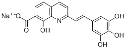 (E)-8-Hydroxy-2-[2-(3,4,5-trihydroxyphenyl)ethenyl]-7-quinolinecarboxylic acid sodium salt CAS#: 210890-96-3