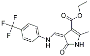 ETHYL 2-METHYL-5-OXO-4-([4-(TRIFLUOROMETHYL)ANILINO]METHYLENE)-4,5-DIHYDRO-1H-PYRROLE-3-CARBOXYLATE CAS#: 251307-05-8