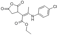 ETHYL 3-(4-CHLOROANILINE)-2-(2,5-DIOXOTETRAHYDROFURAN-3-YL)BUT-2-ENOATE CAS#: 216876-53-8