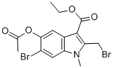ETHYL5-ACETOXY-6-BROMO-2-(BROMOMETHYL)-1-METHYLINDOLE-3-. CAS#: 110543-98-1