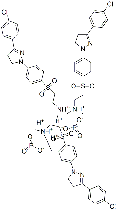 Ethanamine, 2-4-3-(4-chlorophenyl)-4,5-dihydro-1H-pyrazol-1-ylphenylsulfonyl-N,N-dimethyl-, phosphonate (1:1) CAS#: 106359-93-7