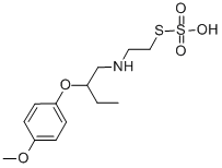 Ethanethiol, 2-(2-(p-methoxyphenoxy)butyl)amino-, hydrogen sulfate (es ter) CAS#: 19143-04-5
