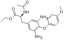 Ethyl 2-(acetylamino)-3-[3,5-diamino-4-(4-methoxyphenoxy)phenyl]propanoate CAS#: 440667-78-7
