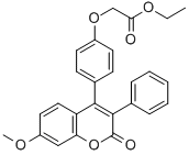 Ethyl (4-(7-methoxy-2-oxo-3-phenyl-2H-1-benzopyran-4-yl)phenoxy)acetat e CAS#: 111038-34-7