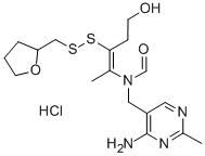Formamide,N-((4-amino-2-methyl-5-pyrimidinyl)methyl)-N-(4-hydroxy-1-methyl-2-((tetrahydrofurfuryl)dithio)-1-butenyl)-,hydrochloride CAS#: 10238-39-8