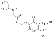 Glycine, N-methyl-N-phenyl-, 2-(6,8-dibromo-2-methyl-4-oxo-3(4H)-quina zolinyl)ethyl ester CAS#: 110009-12-6