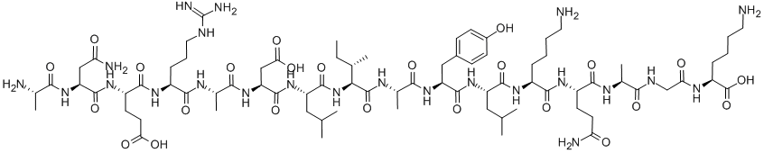 H-ALA-ASN-GLU-ARG-ALA-ASP-LEU-ILE-ALA-TYR-LEU-LYS-GLN-ALA-GLY-LYS-OH CAS#: 213260-63-0