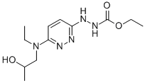HYDRAZINECARBOXYLIC ACID, 2-[6-[ETHYL(2-HYDROXYPROPYL)AMINO]-3-PYRIDAZINYL]-, ETHYL ESTER CAS#: 64241-34-5