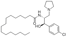 Hexadecanamide, N-[(1R,2R)-2-(4-chlorophenyl)-2-hydroxy-1-(1-pyrrolidinylmethyl)ethyl]- CAS#: 245329-88-8