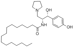Hexadecanamide, N-[(1R,2R)-2-hydroxy-2-(4-hydroxyphenyl)-1-(1-pyrrolidinylmethyl)ethyl]- CAS#: 245329-77-5