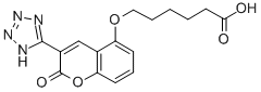 Hexanoic acid, 6-((2-oxo-3-(1H-tetrazol-5-yl)-2H-1-benzopyran-5-yl)oxy )- CAS#: 103876-54-6